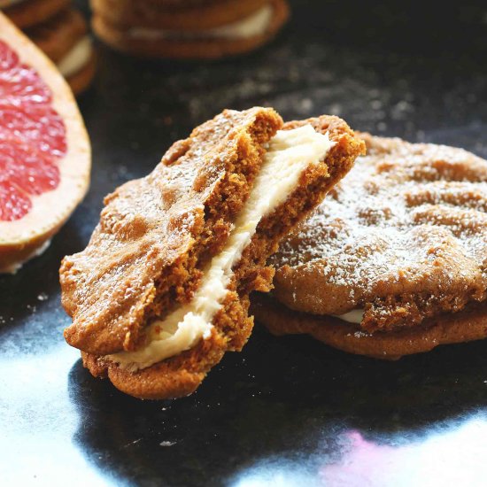 ginger grapefruit cream cookies