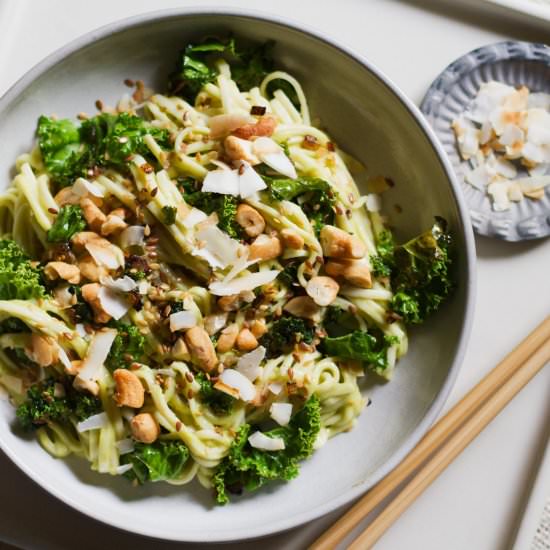 Avocado Green Curry Noodles