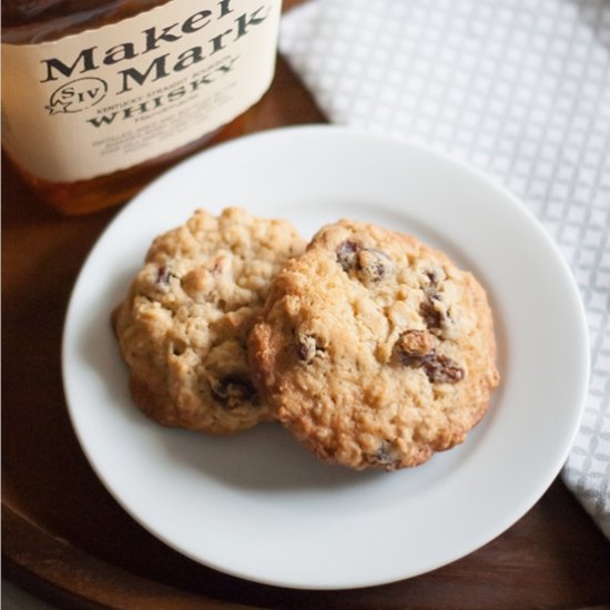 Oatmeal Bourbon Raisin Cookies