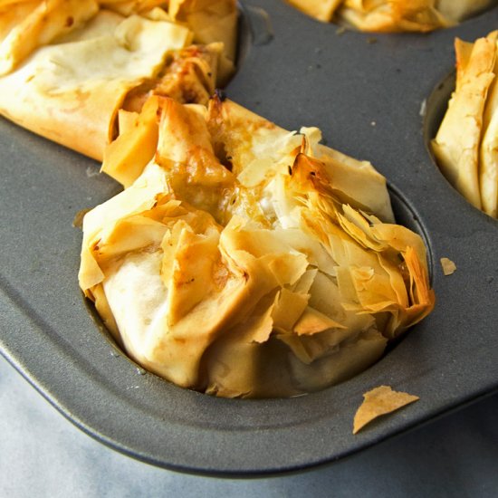 Roasted Vegetable Phyllo Bundles