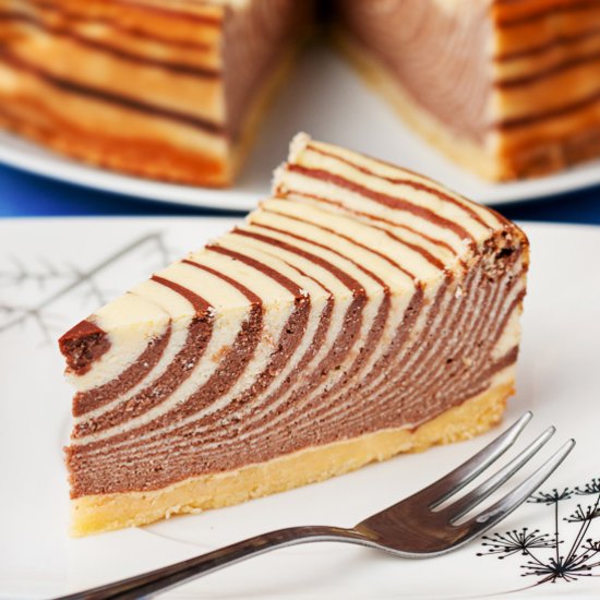 Zebra cheesecake