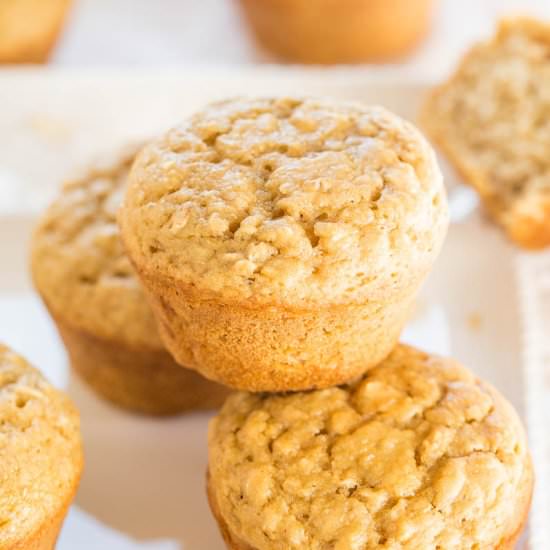 Skinny Oatmeal Brown Sugar Muffins