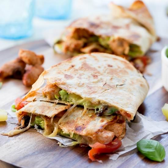 Barbecue Chicken Pizza Quesadilla