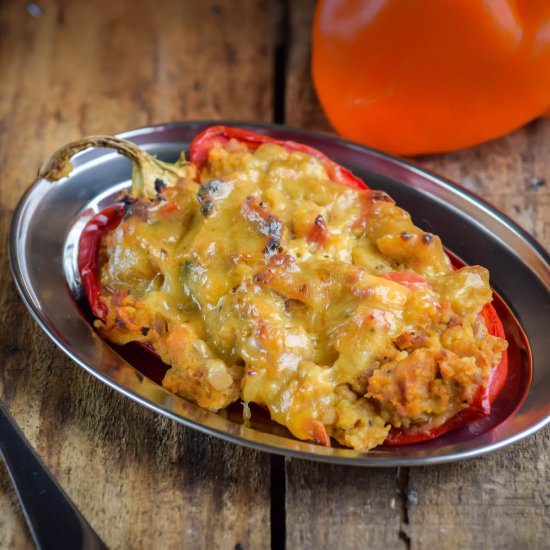 Sweet Potato Turkey Stuffed Peppers