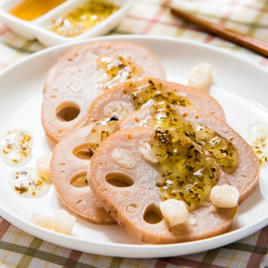 Honey Lotus Root with Sticky Rice