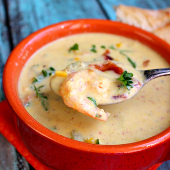 Shrimp, Bacon, & Corn Chowder