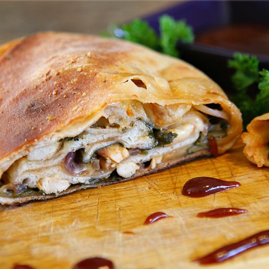 Barbeque Chicken Stromboli