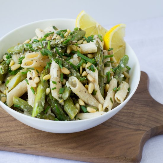 Asparagus and Goat Cheese Pasta