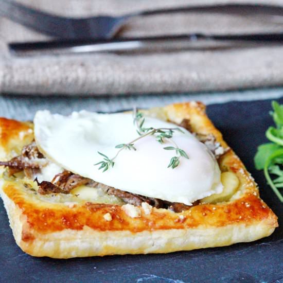 French Onion Breakfast Tart