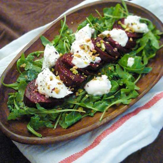 Burrata, Beet, and Pistachio Salad