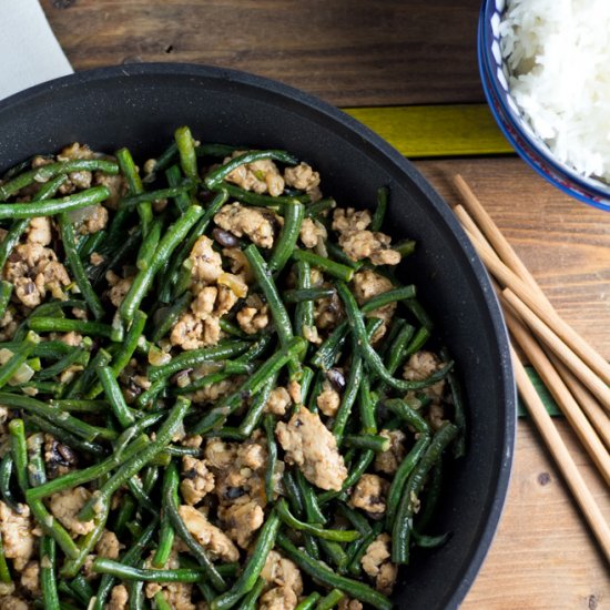 Chinese Long Beans with Ground Pork