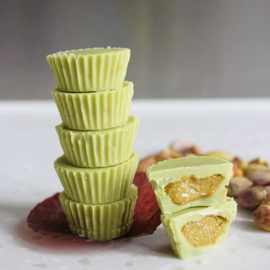 Matcha Chocolate Pistachio Cups