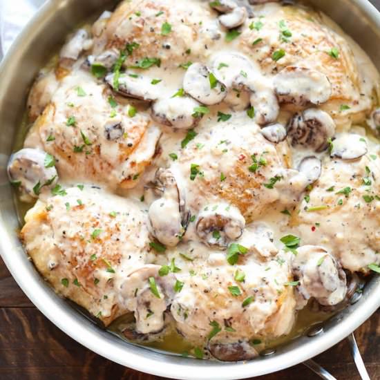 Chicken with Creamy Mushroom Sauce