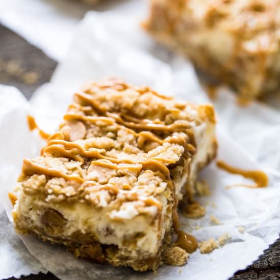 Oatmeal PB Cheesecake Squares