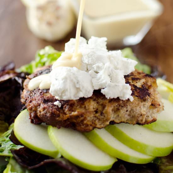 Roasted Garlic Apple Chicken Burger