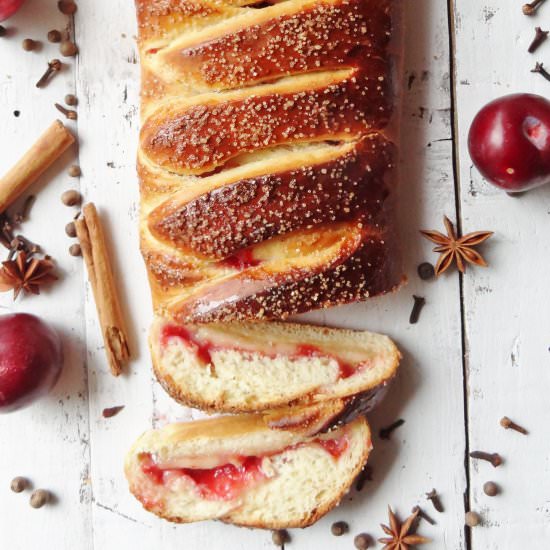 Spiced Plum & Marzipan Braid