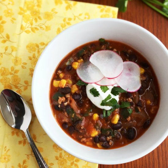 Chicken and Black Bean Chili