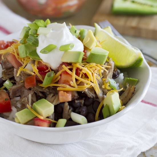 Pork Carnitas Burrito Bowl