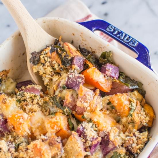 Cheesy Potato Kale Bake