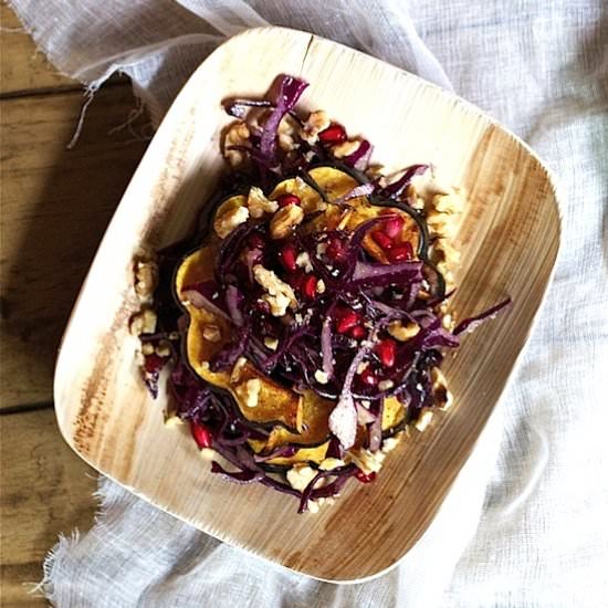 Winter Slaw w/ Squash & Pomegranate