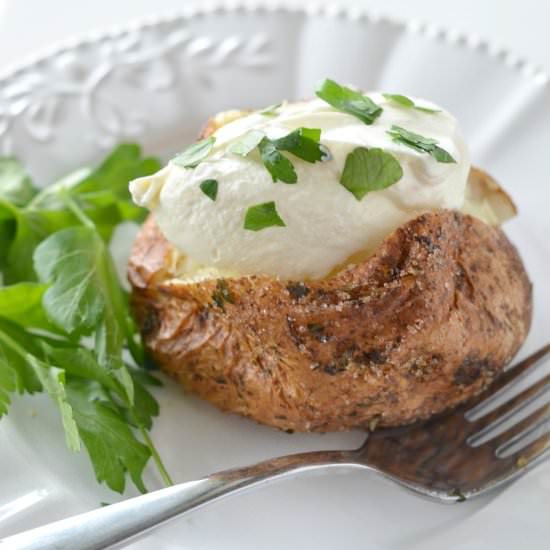 Baked Garlic Parsley Potatoes