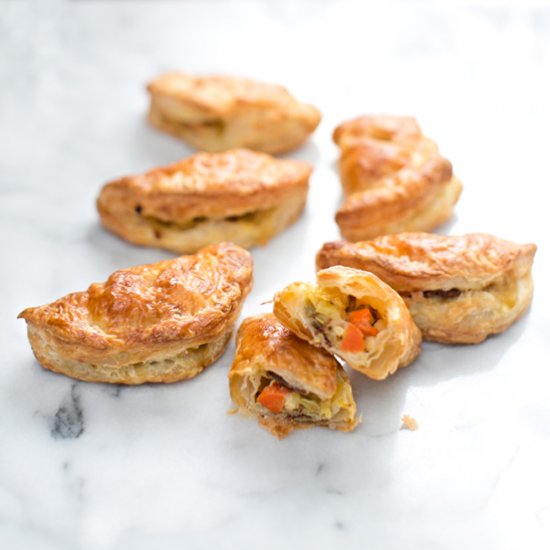 Bacon leek carrot hand pies