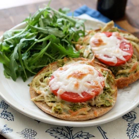 Slow Cooker Pesto Chicken Melts