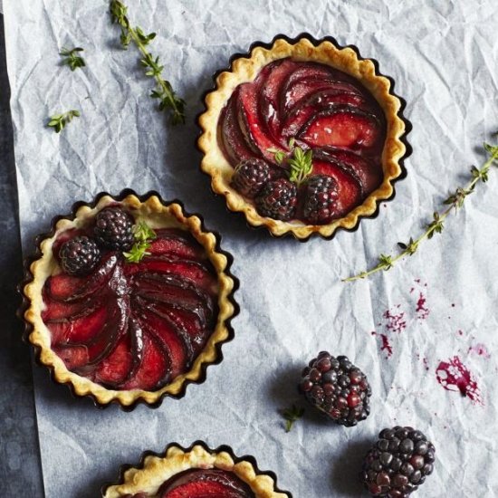 Plum and Blackberry Tartlets