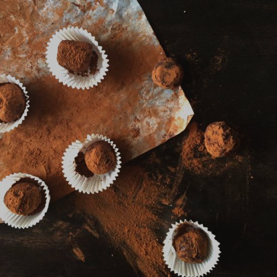 Coconut and Cocoa Caramel Truffles