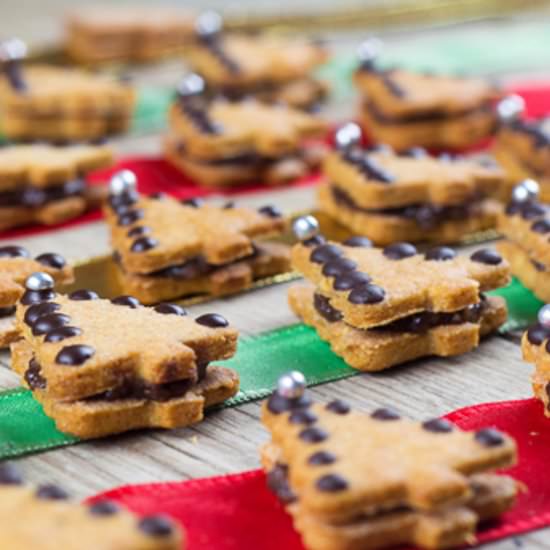 Almond Cookies with Cacao-Hazelnut