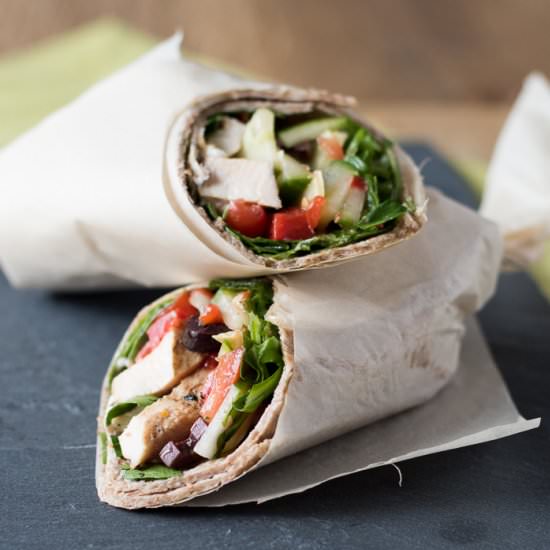 Greek Wraps &Beer Marinated Chicken