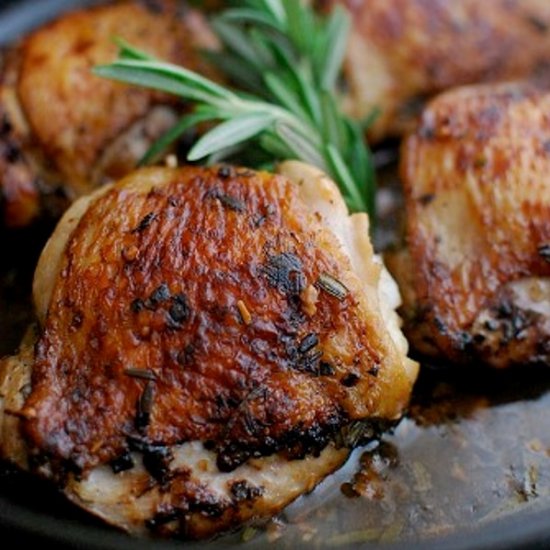 Pan-Roasted Rosemary Chicken Thighs