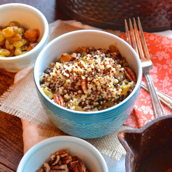 Tricolor Quinoa with Golden Raisins