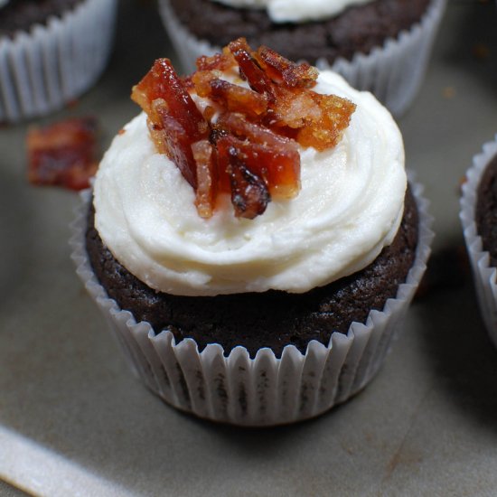 Maple Bacon Bourbon Cupcakes