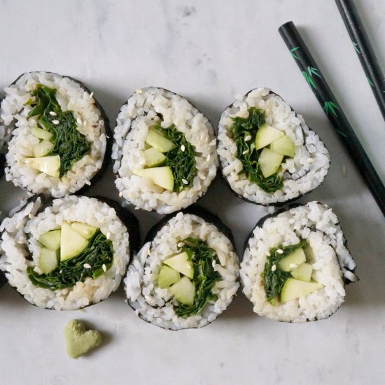 Raw Sesame Kale Sushi