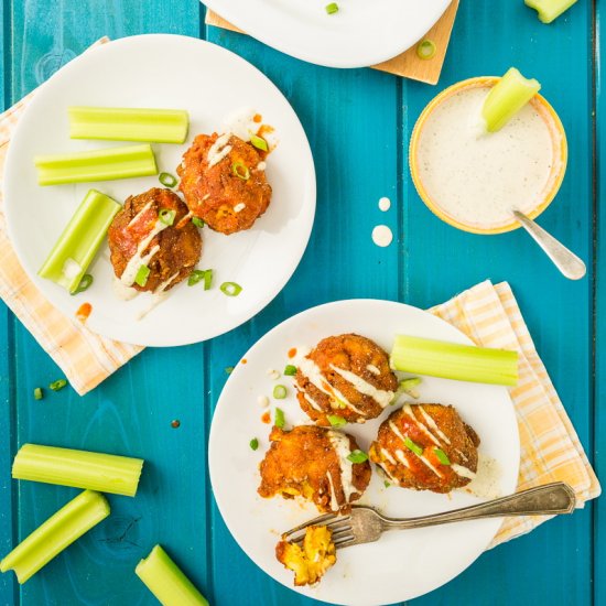 Vegan Buffalo Mac n’ Cheese Balls