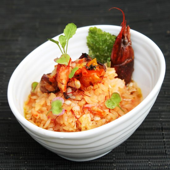 Crayfish Lobster Risotto Saffron