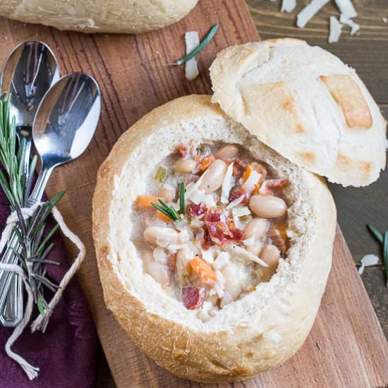 Tuscan Bean & Bacon Soup