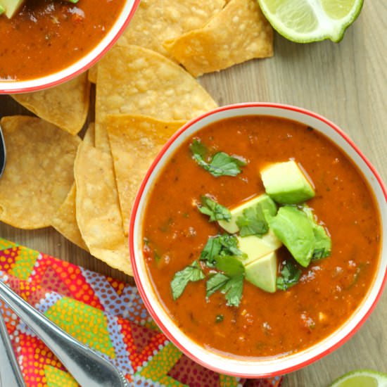 Spicy Tomato and Black Bean Soup