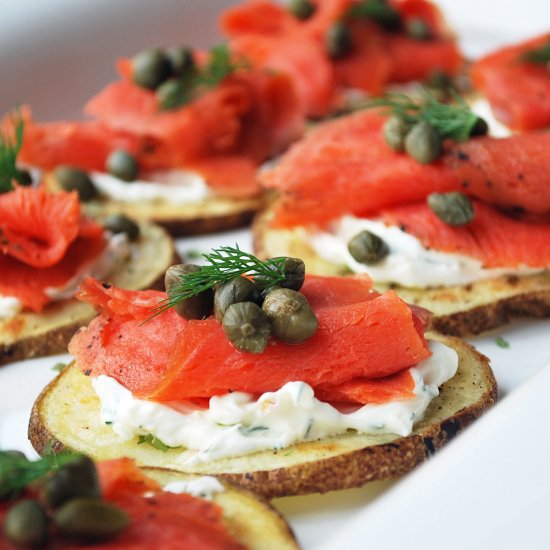 Smoked Salmon Potato Rounds