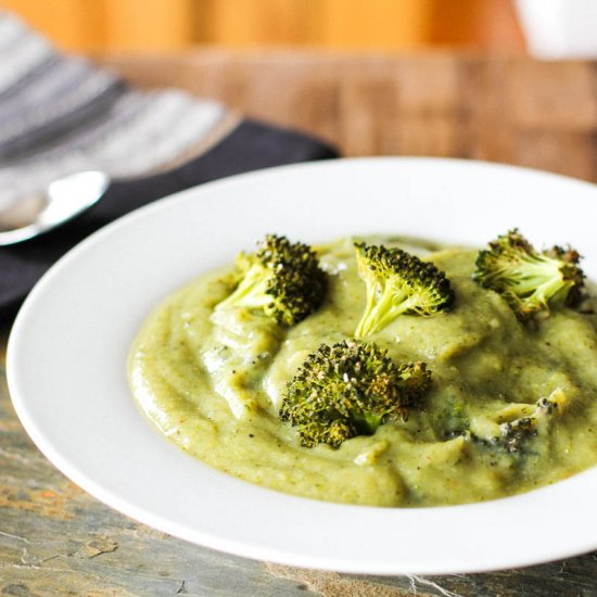 Roasted Broccoli & Cauliflower Soup