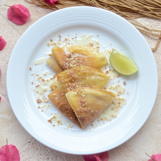 Banana Coconut Lime Crepes