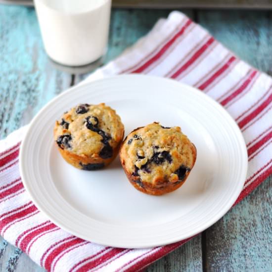 Clean Ingredient Blueberry Muffins