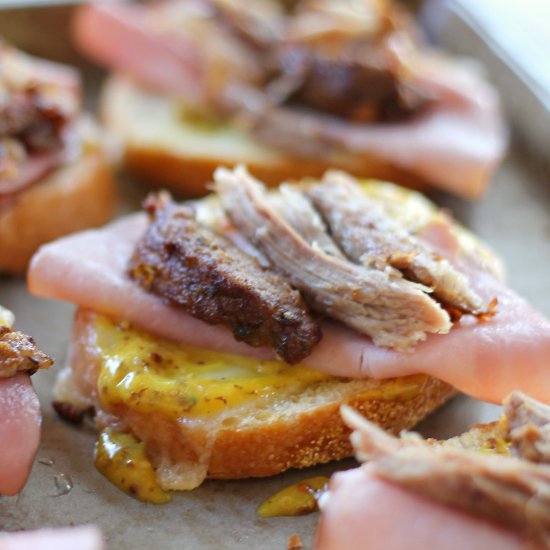 Cuban Sandwich Crostini