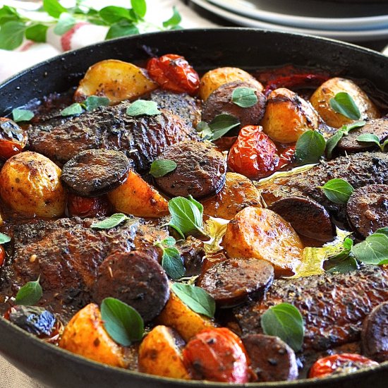 One Pan Spanish Baked Chicken