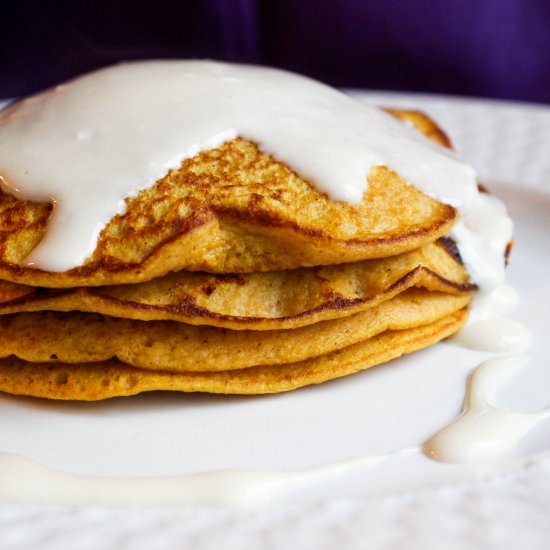 Pumpkin Oatmeal Protein Pancakes