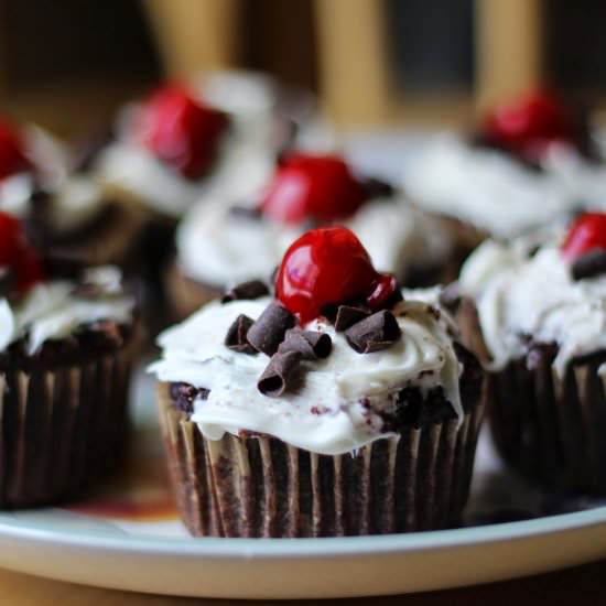 Rustic Black Forest Cupcakes