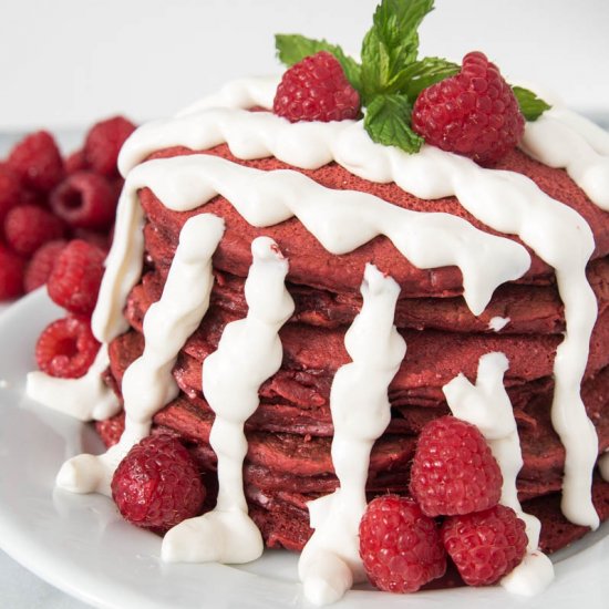 Red Velvet Pancakes