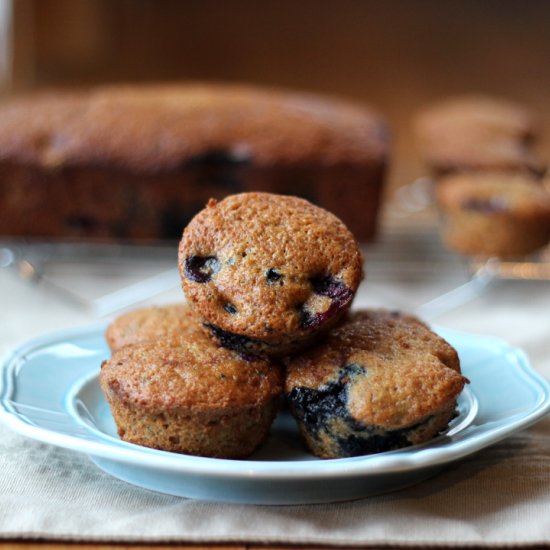 Blueberry zucchini muffins