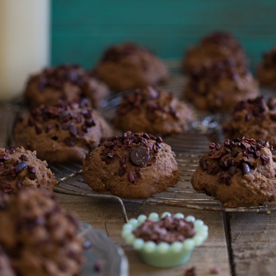 Chocolate Cherry Muffin Tops